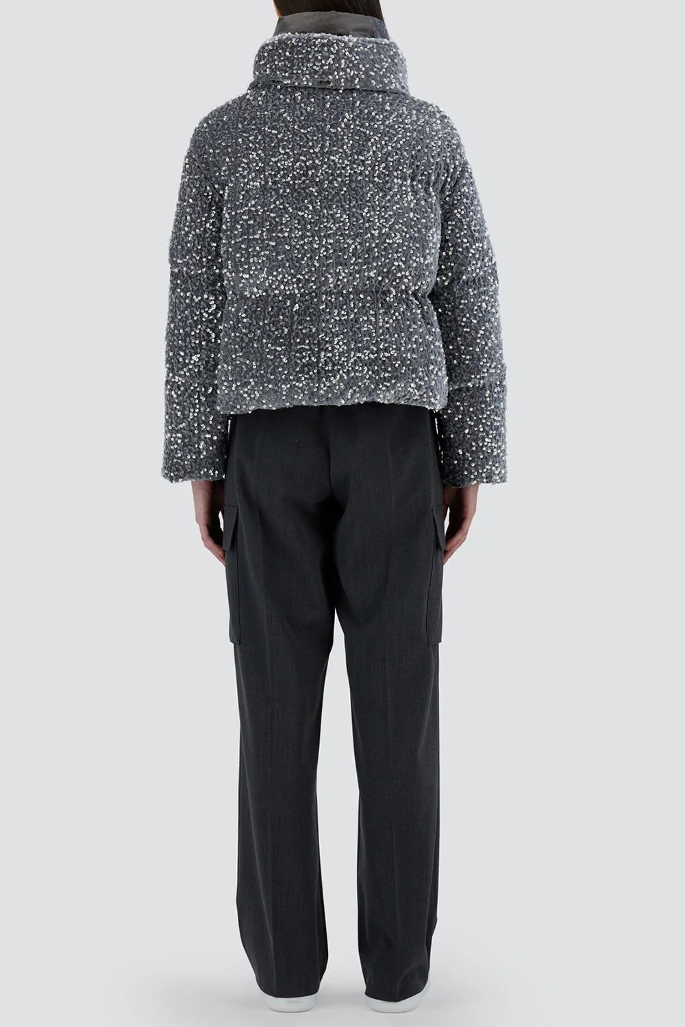 Quilted Paillette Zip Jacket - Image 4