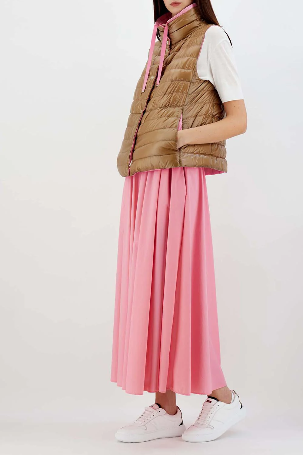 Ultralight Reversible Vest - Pink Brown - Image 4