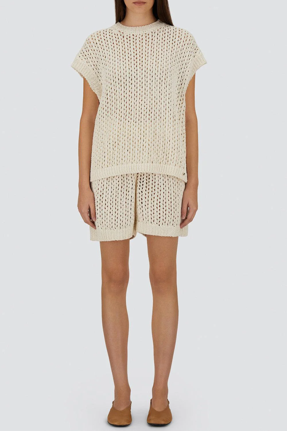 Sleeveless Lurex Knit Top - Image 2