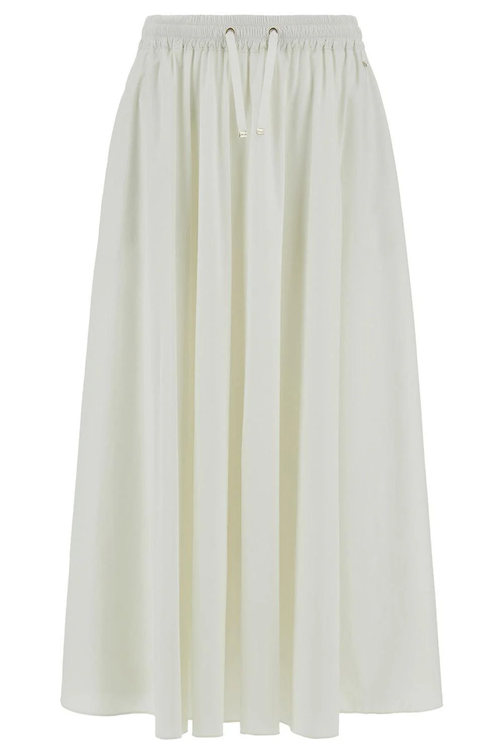 Stretch Midi Skirt - White