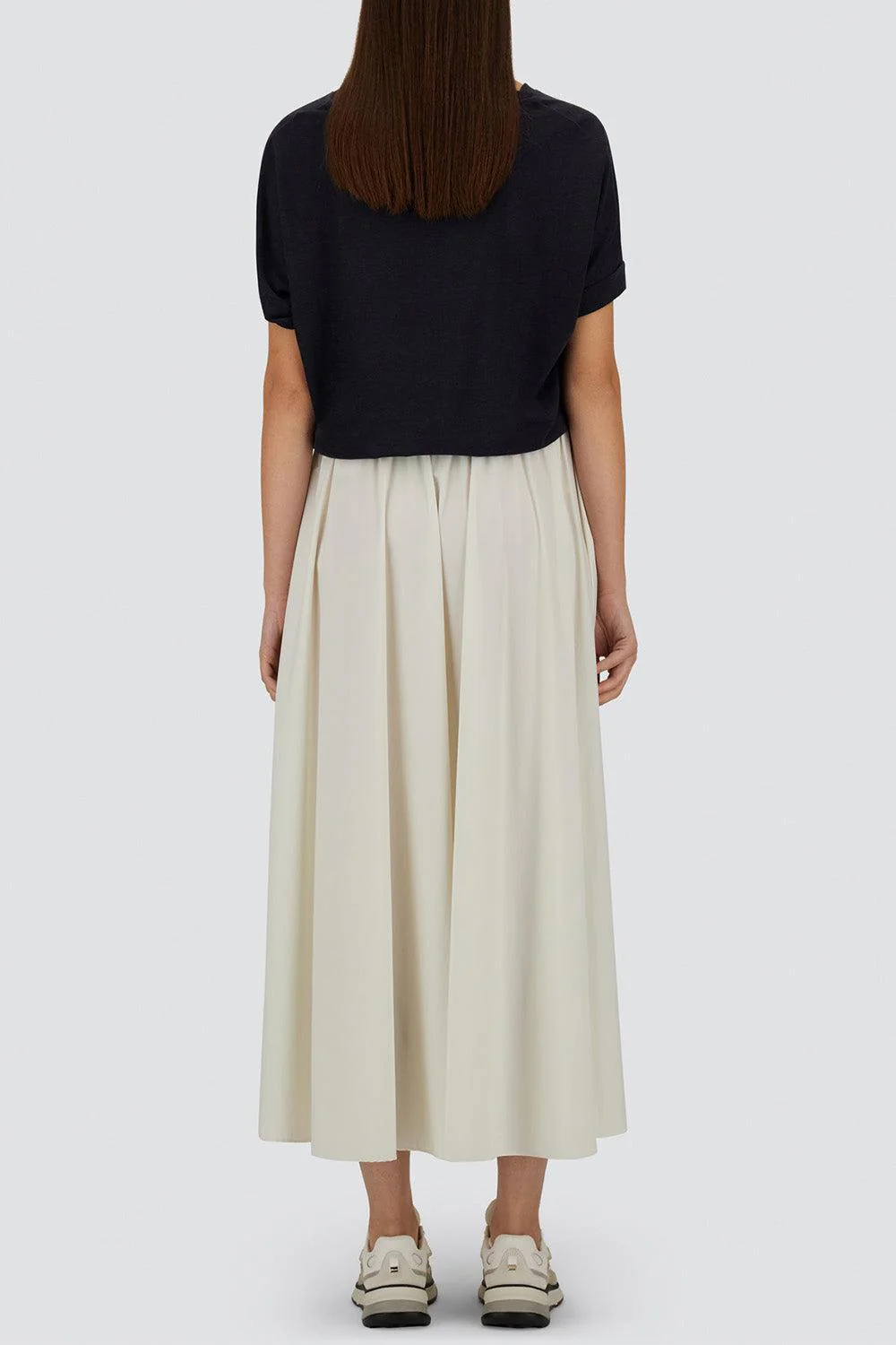 Stretch Midi Skirt - White - Image 6