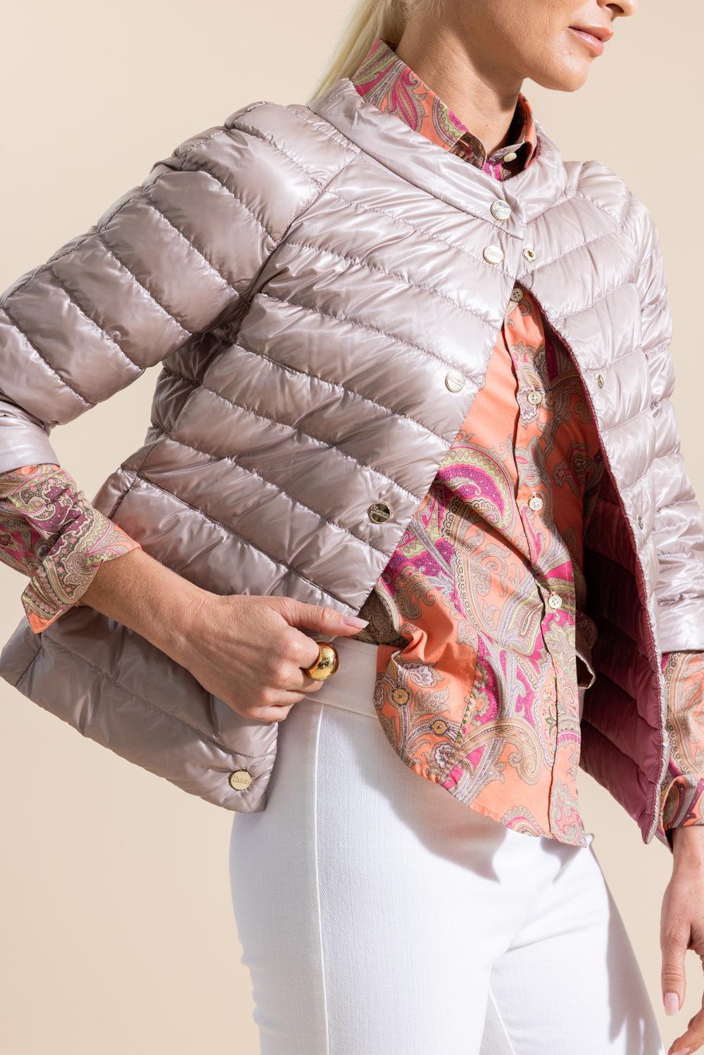 Three Quarter Ultralight Sleeve Reversible Jacket - Light Pink Raspberry - Image 3