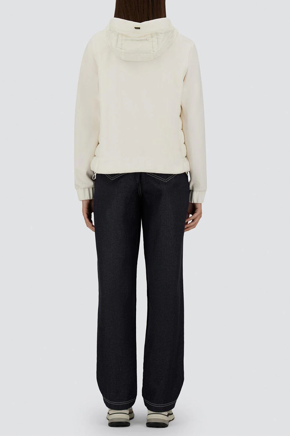 Tie Neck Quilted Hoodie - Image 5