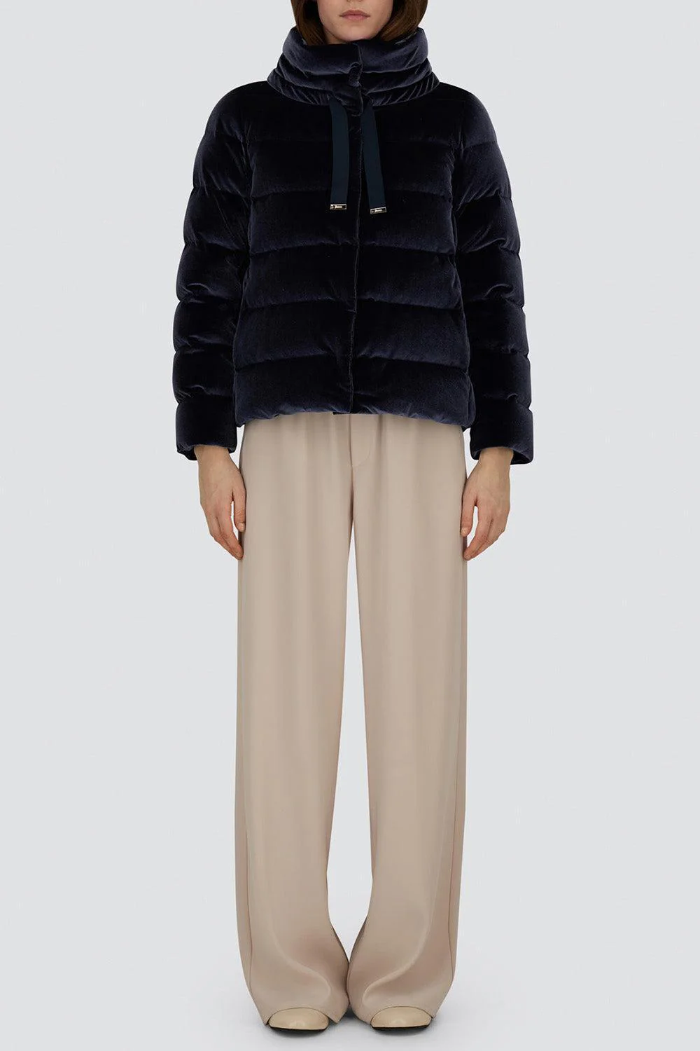 Velvet Quilted Short Jacket - Image 2