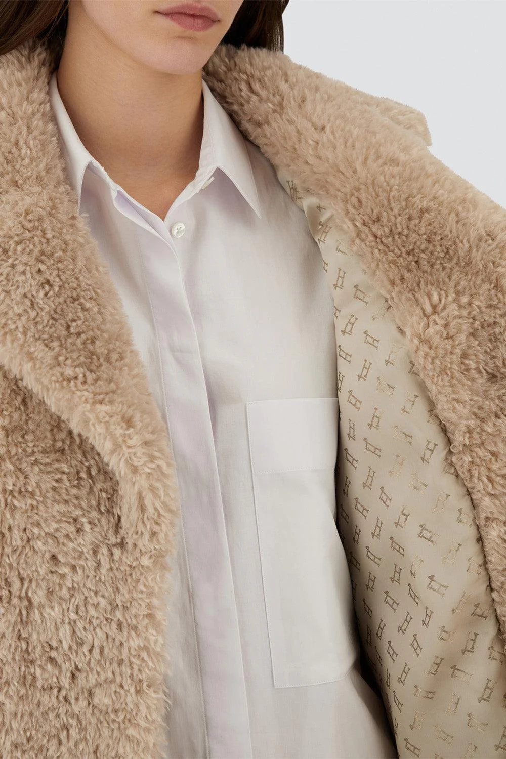 Faux Fur Long Coat - Image 5