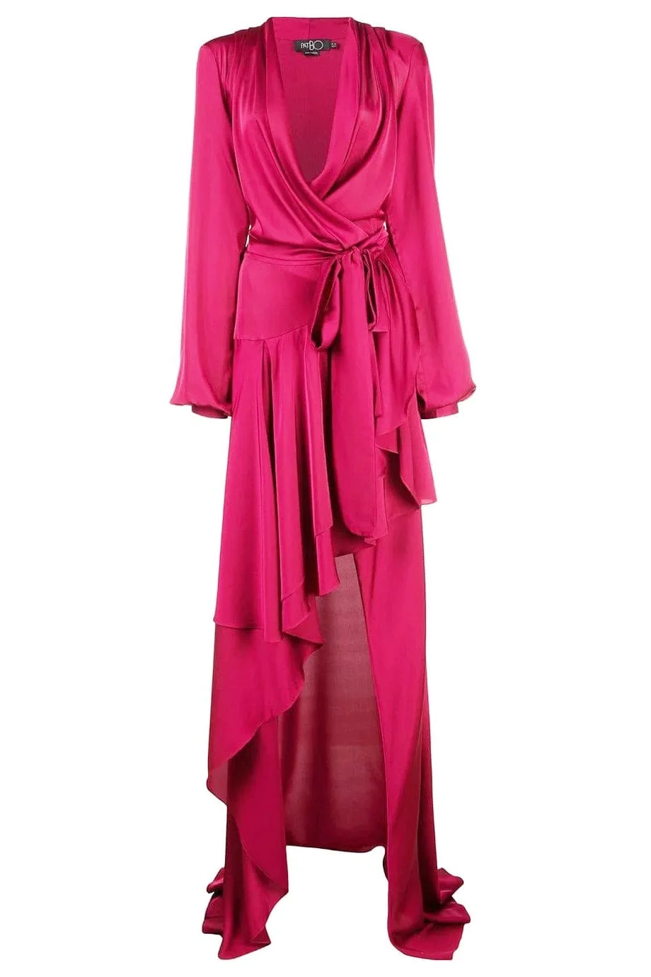 Hi-Low Maxi Wrap Dress