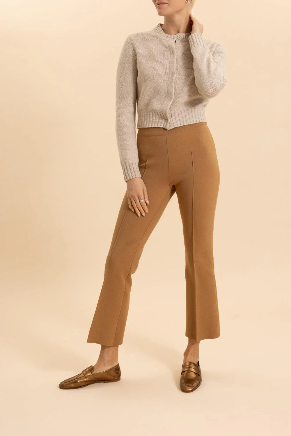 Geo Crop Kick Pant - Butterscotch - Image 2
