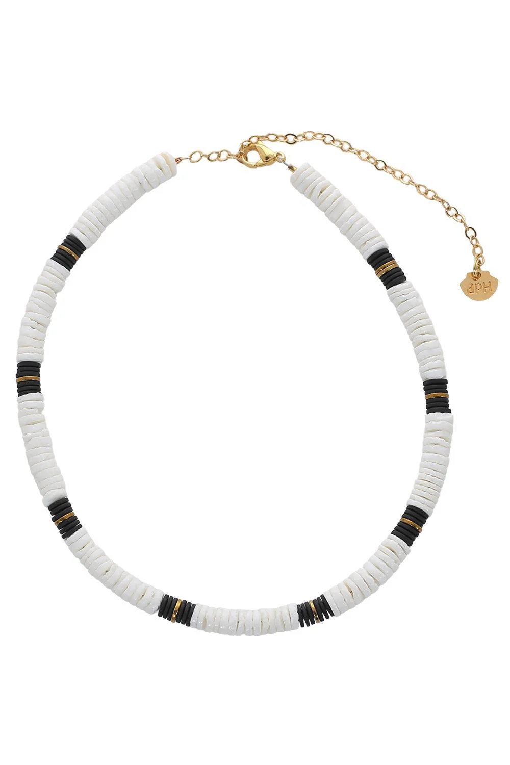 Bianca Black White Sea Shell Necklace