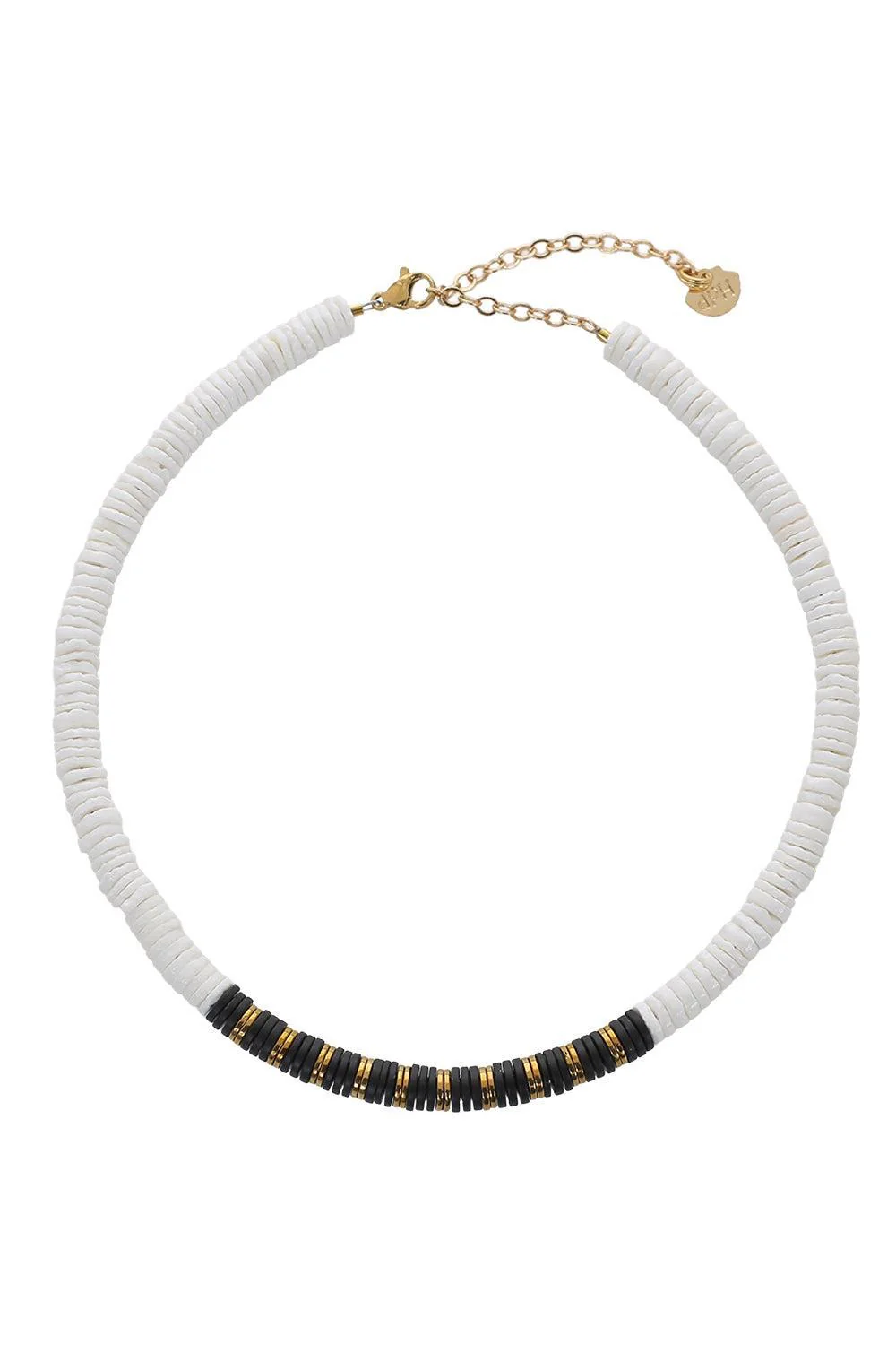Bianca Black White Sea Shell Necklace