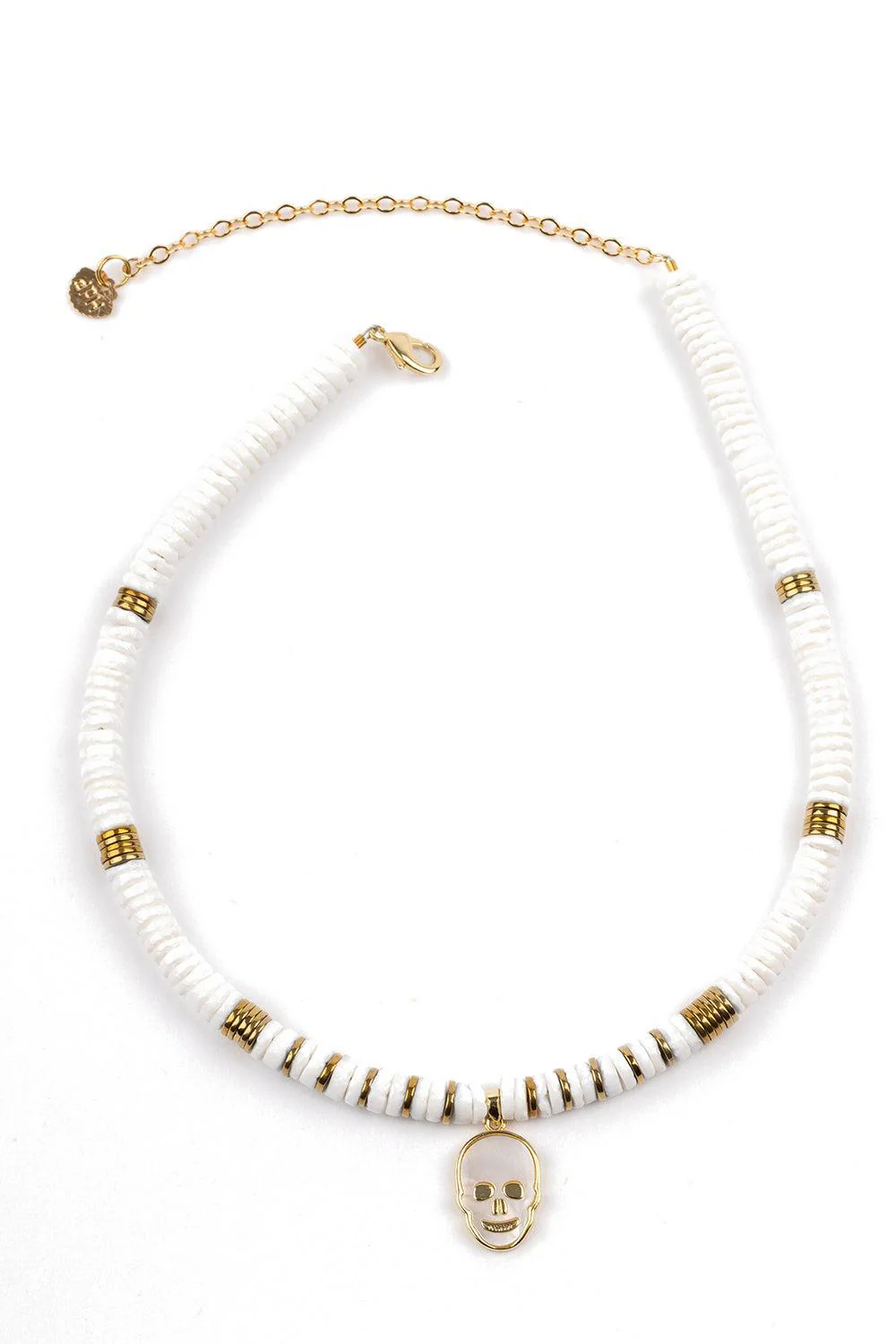 Bianca Pearl Skull Necklace