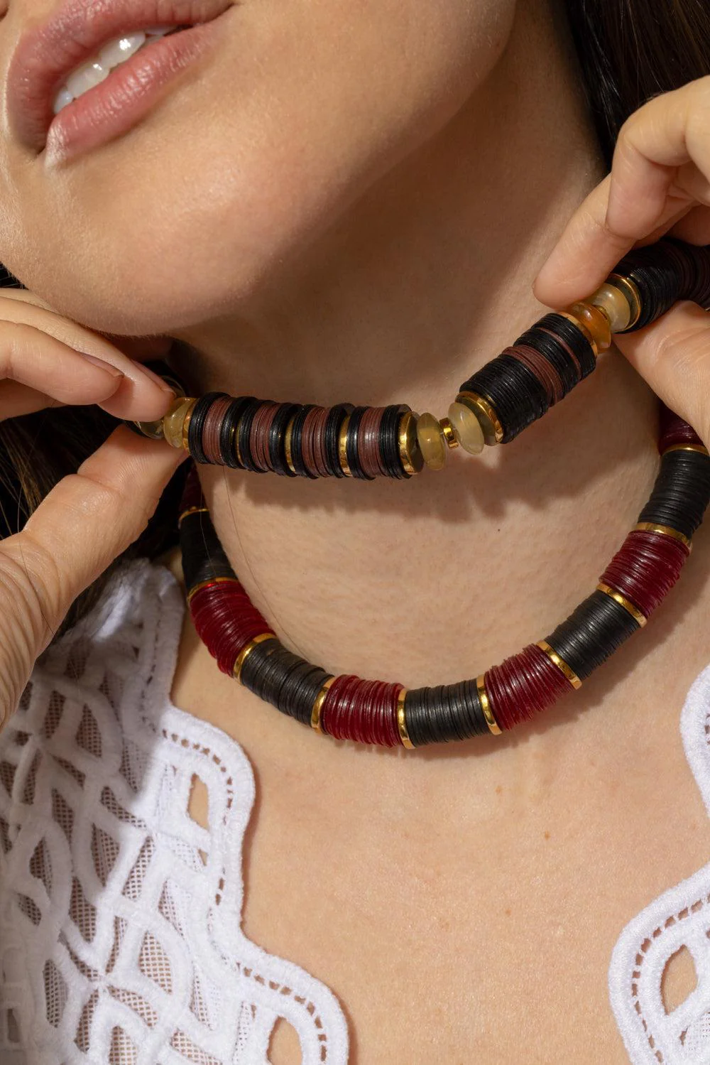 Black Brown Hematite Necklace - Image 3