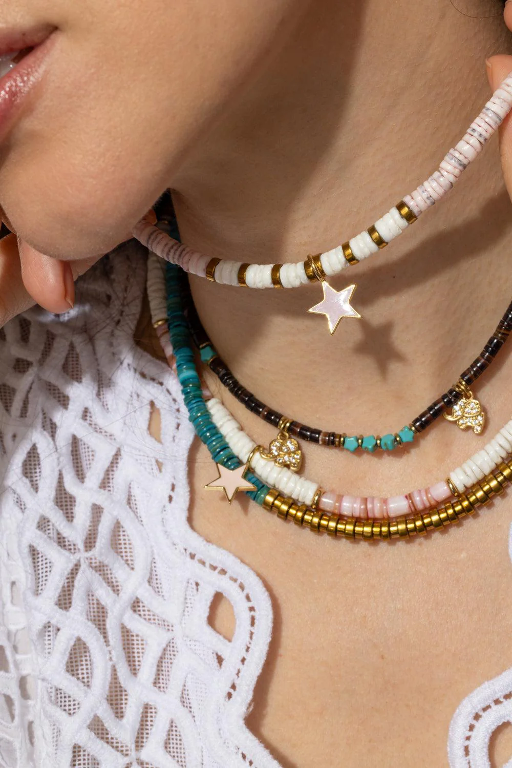 Brown Nano Shell Elephant Necklace - Image 3