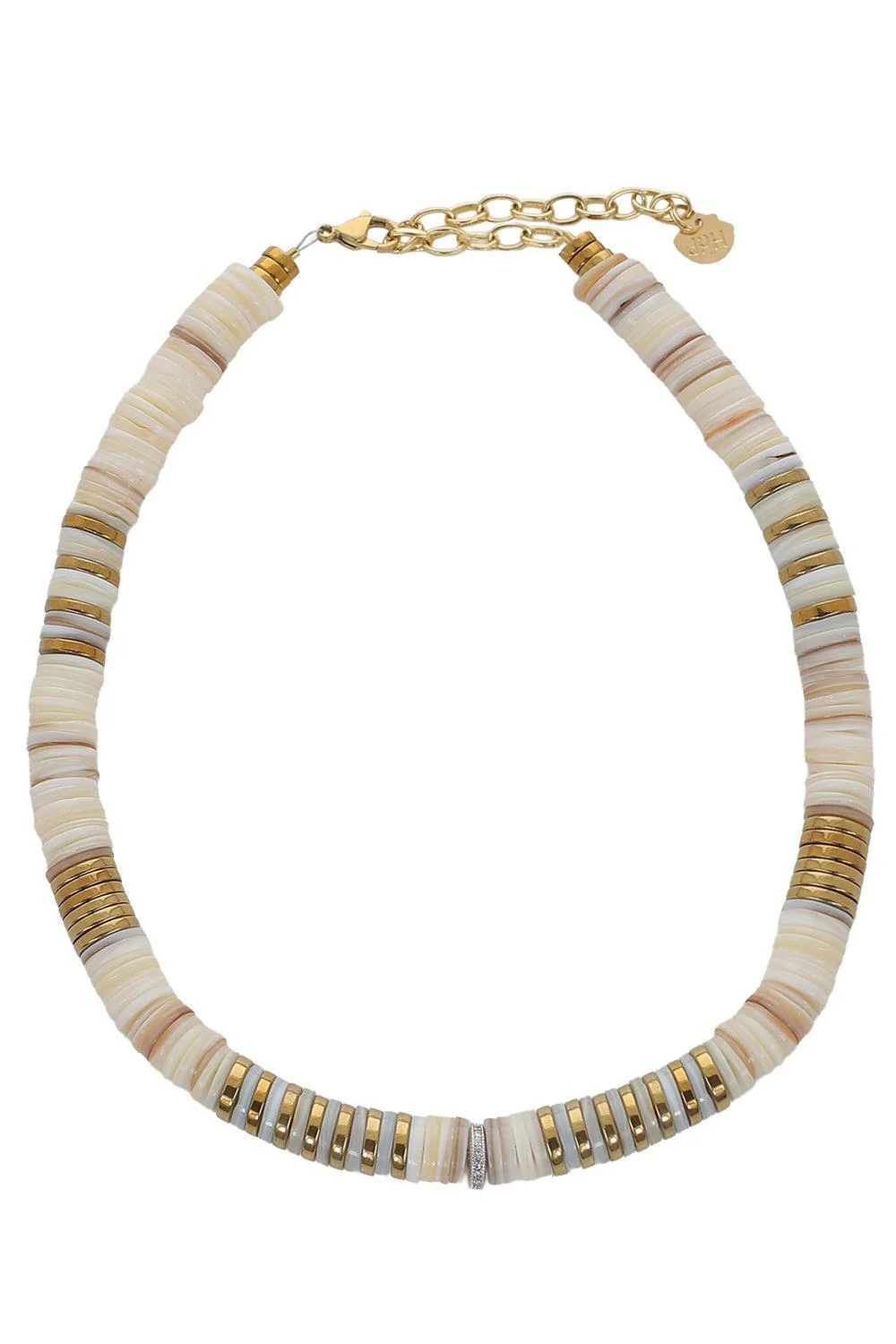Cream Shell Rondelle Necklace