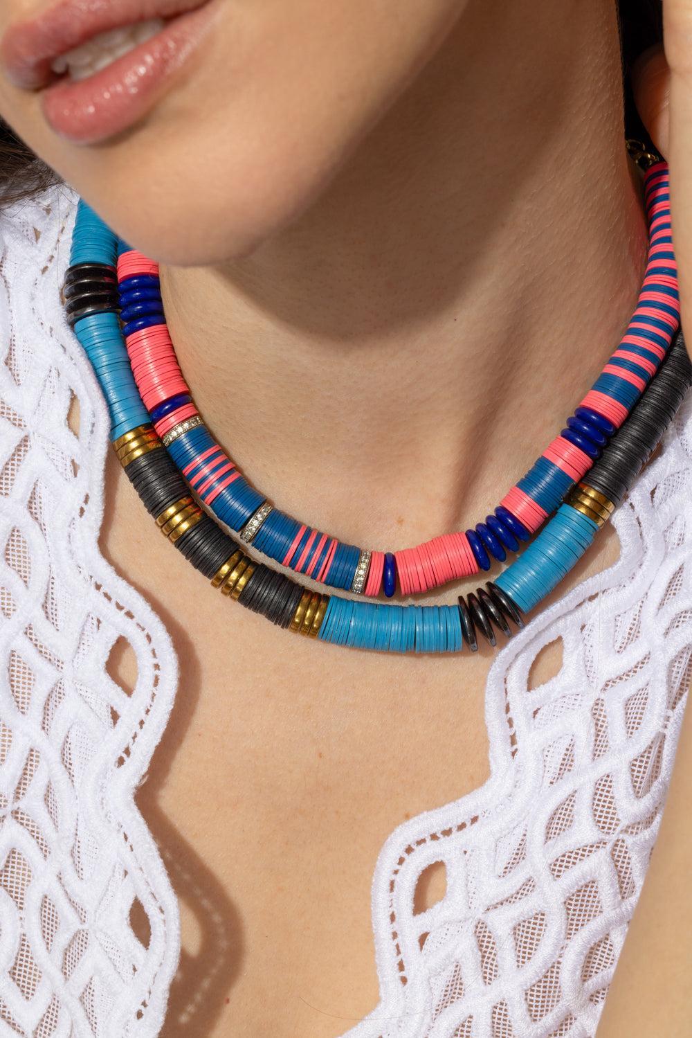 Jaipur Blue Black Ante Necklace - Image 2