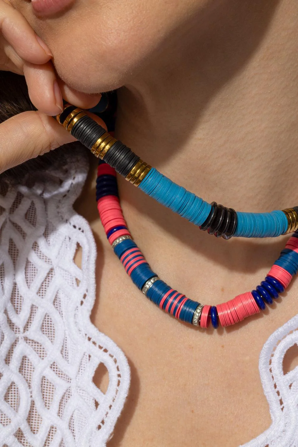 Jaipur Blue Black Ante Necklace - Image 3