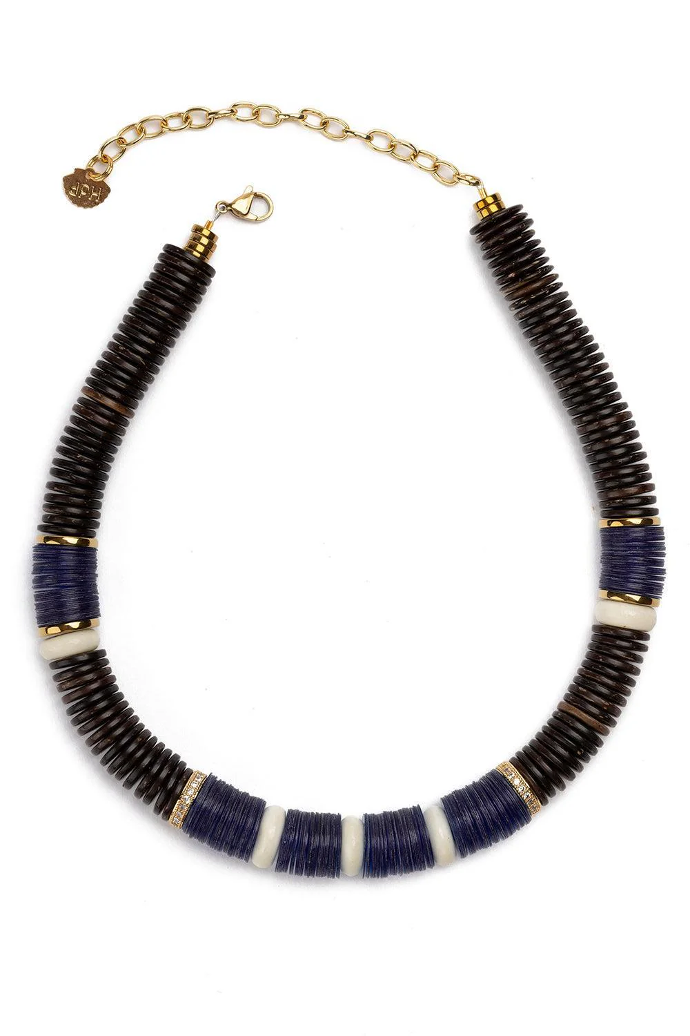 Jaipur Brown Blue Coco Beads Necklace