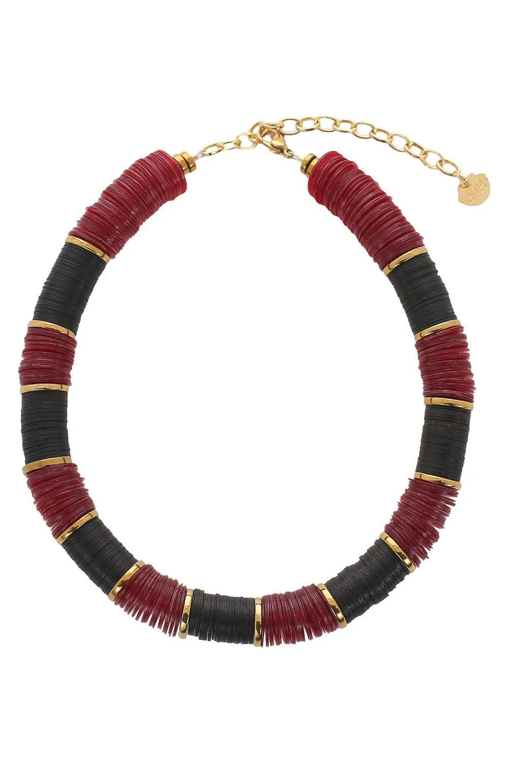 Red Black Multi Hematite Necklace