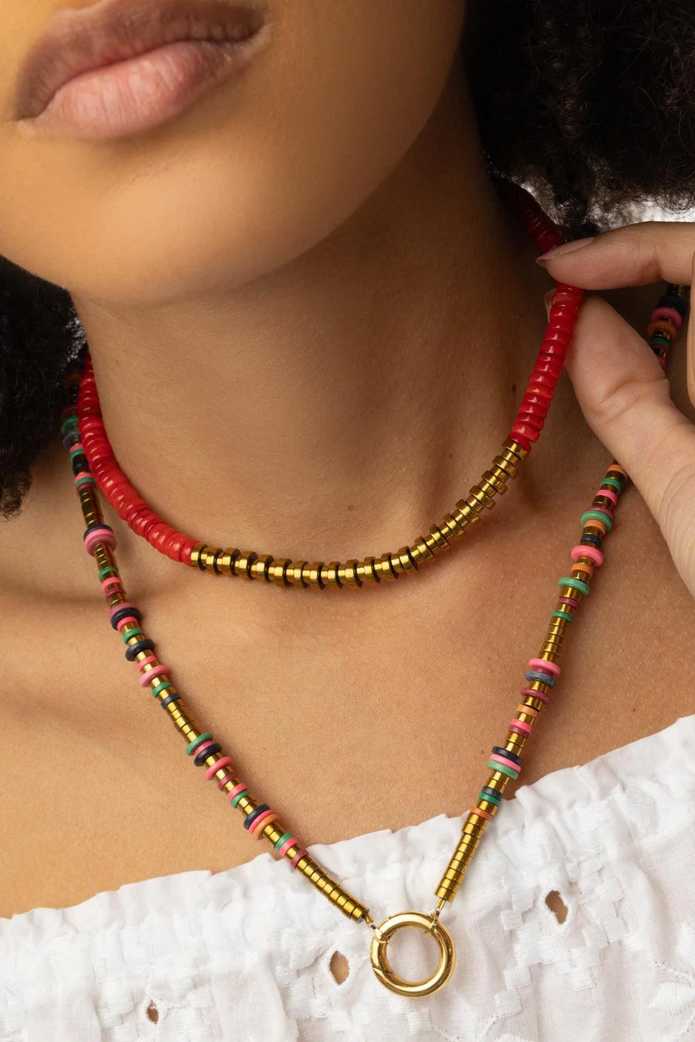 Red Iris Prime Hematite Necklace - Image 2