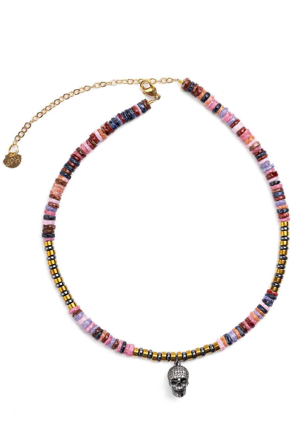 Sahara Black Skull Necklace