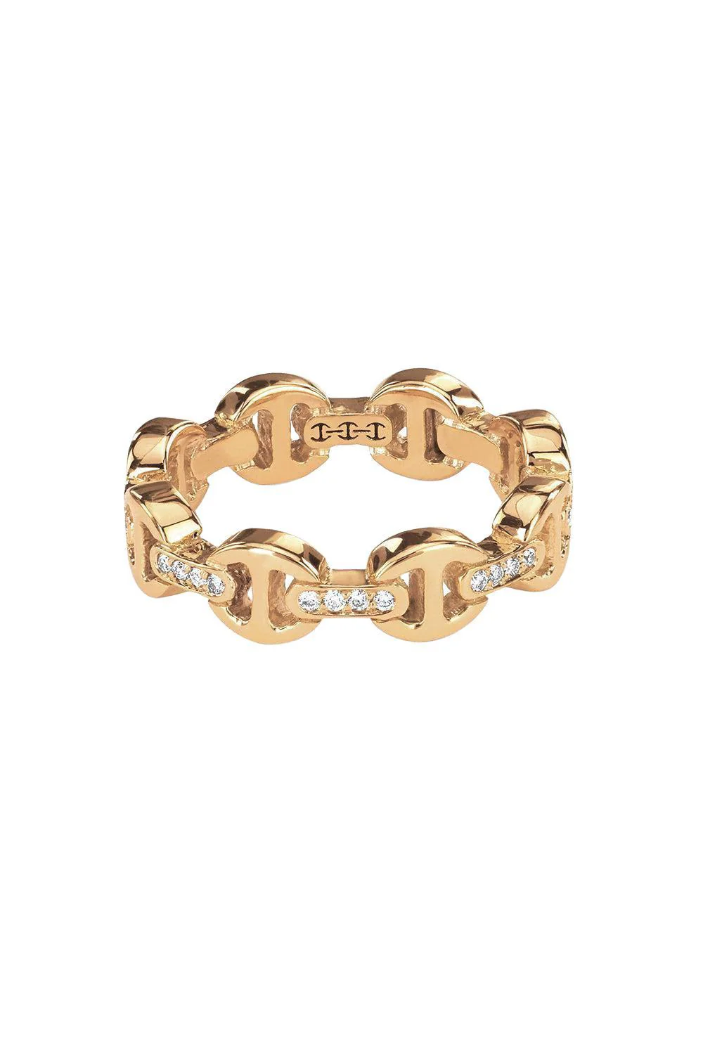 Dame Tri-Link Diamond Bridge Ring