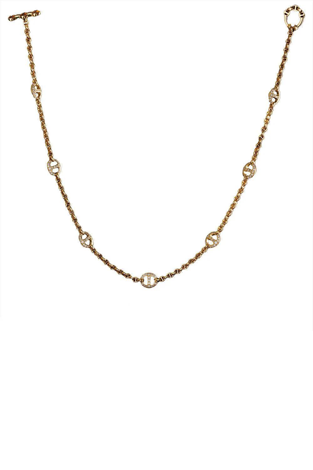 Micro Open Link Station Necklace