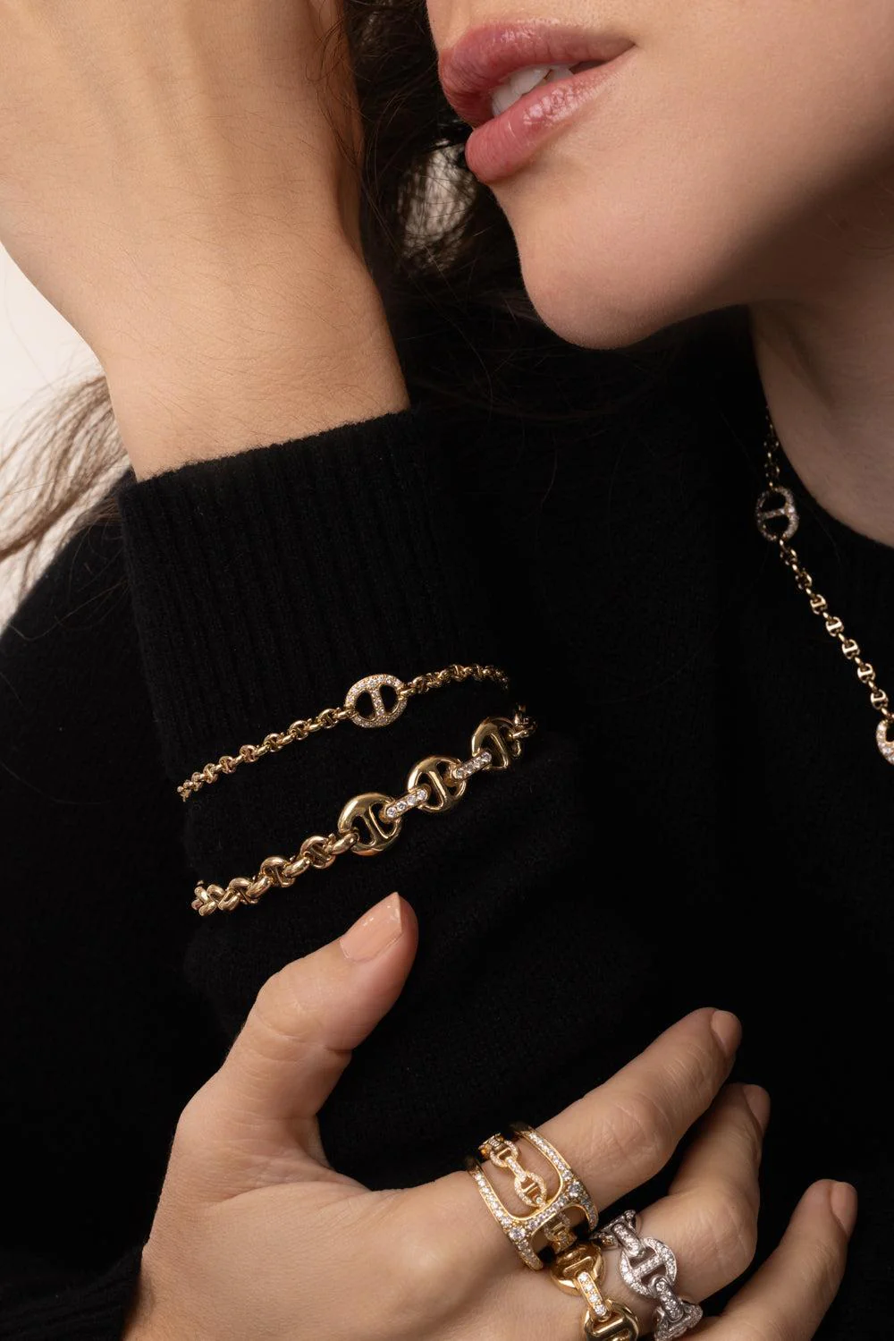 Single Link Diamond Micro Bracelet - Image 3