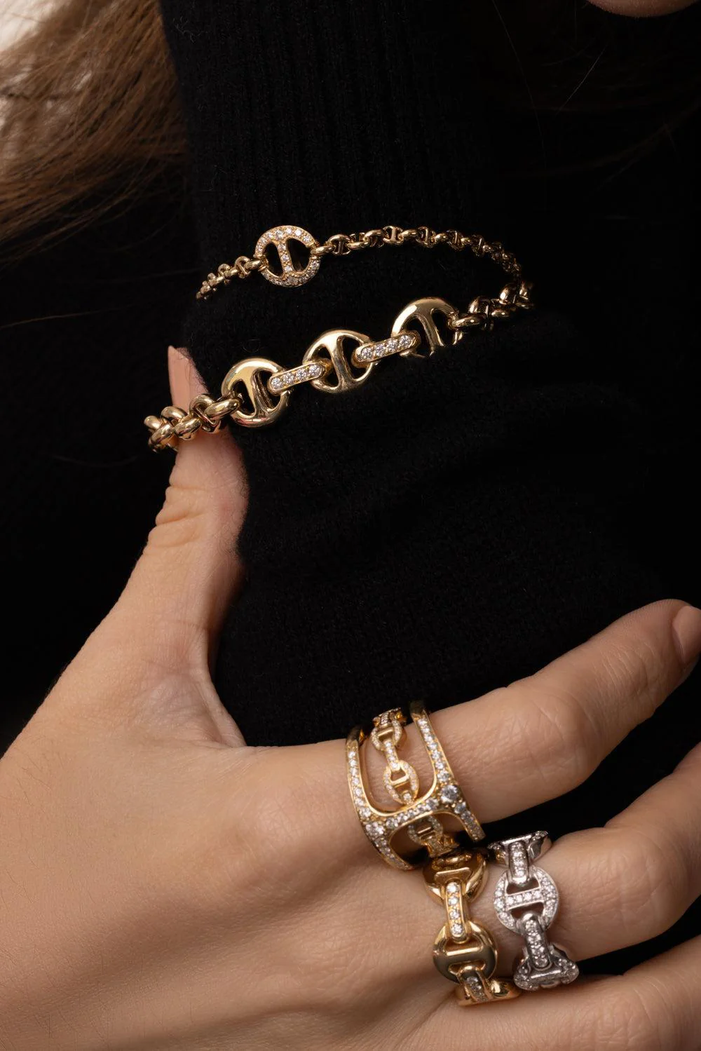 Single Link Diamond Micro Bracelet - Image 4