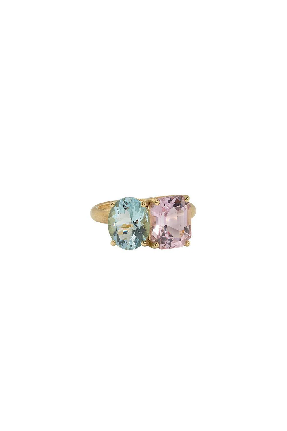 Aquamarine Kunzite Gemmy Gem Ring
