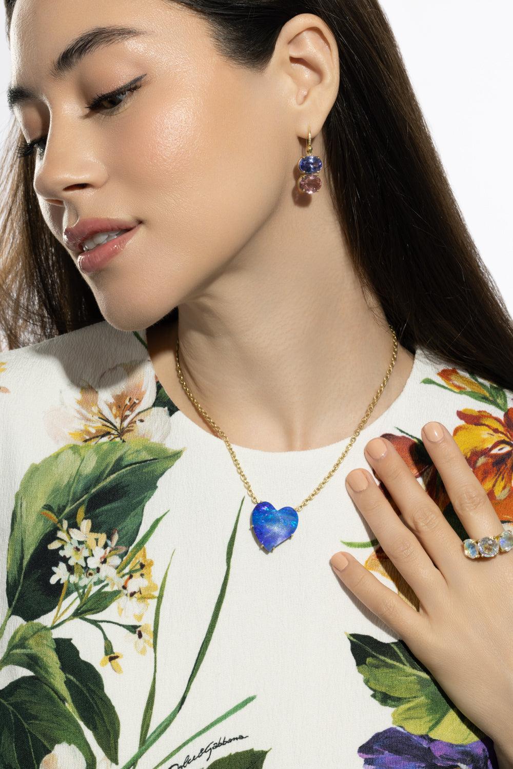 Boulder Opal Love Heart Necklace - Image 2
