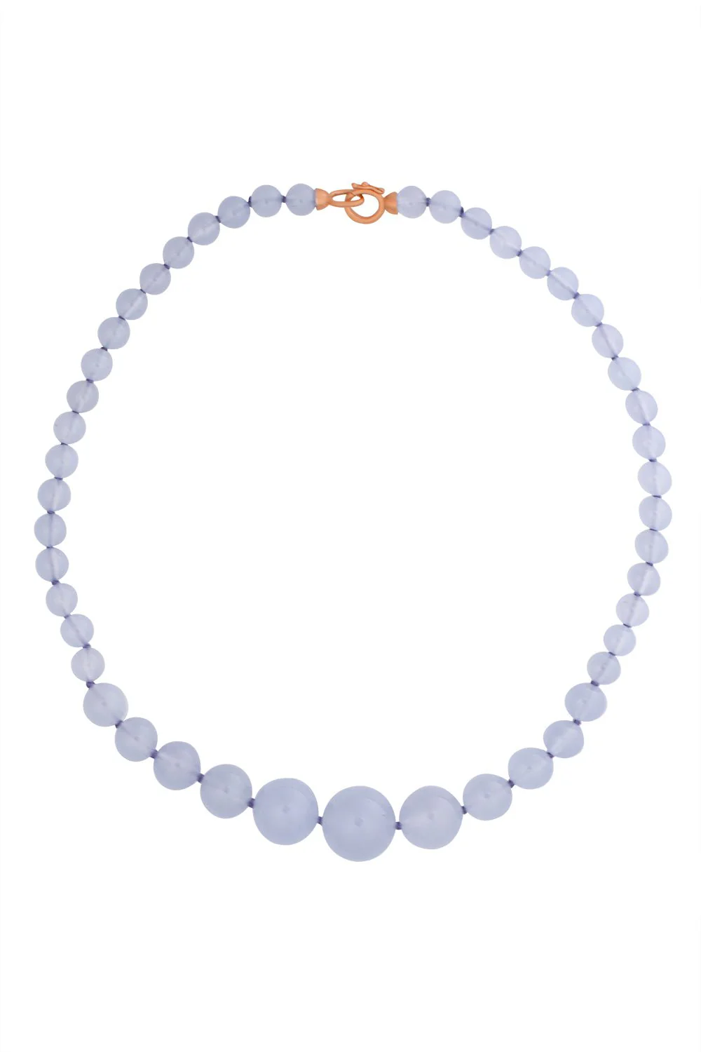 Chalcedony Beaded Necklace