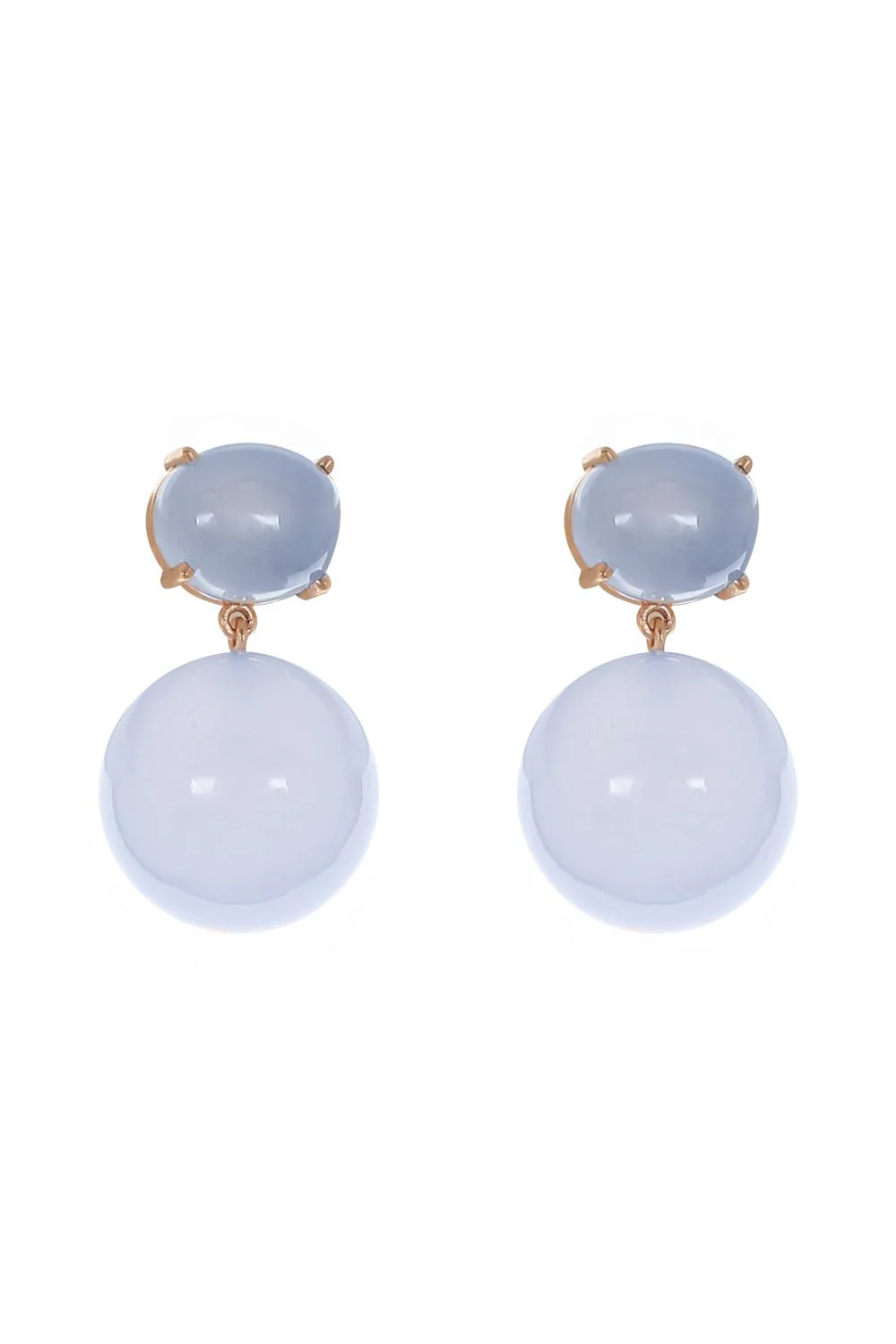 Chalcedony Gumball Earrings