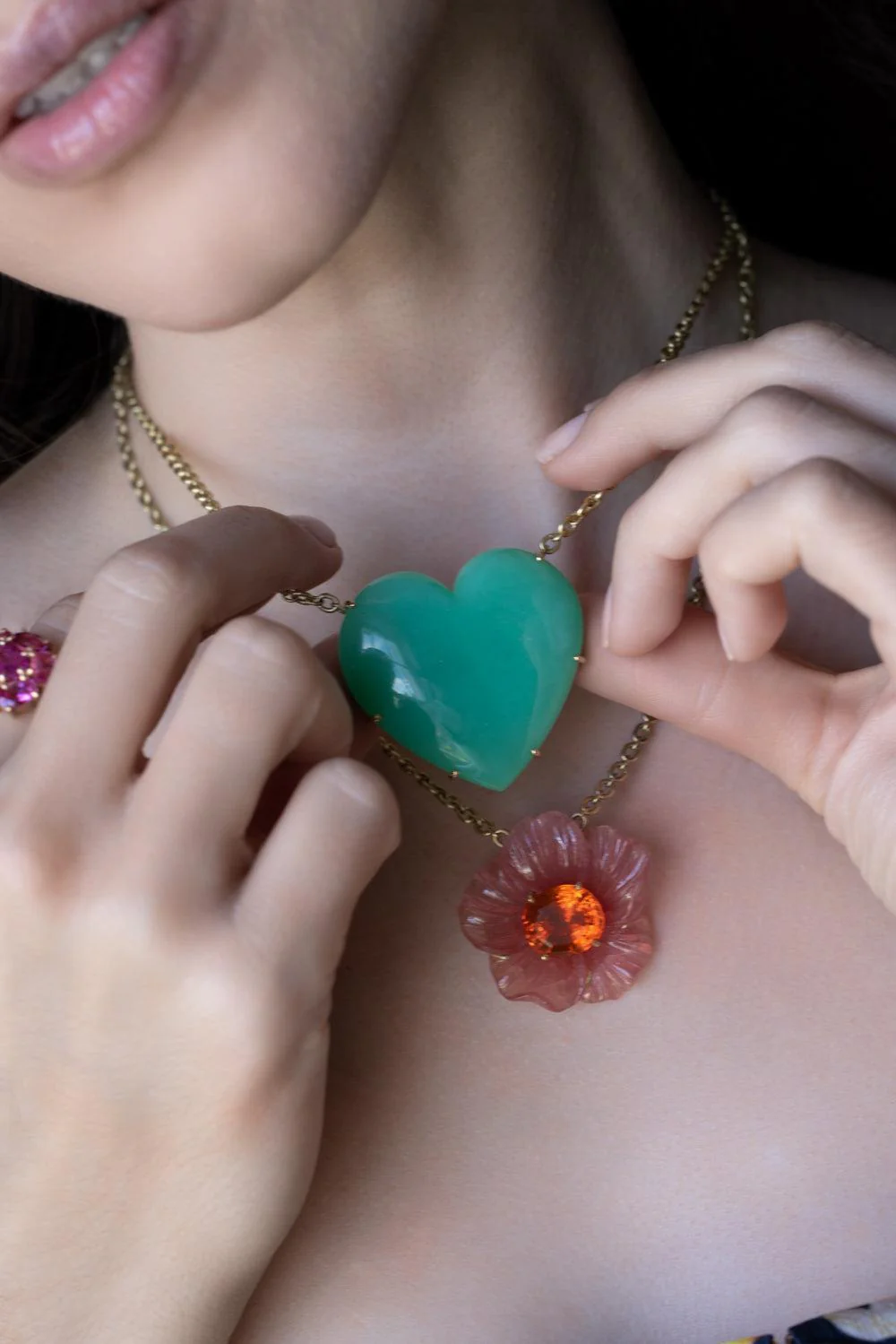 Chrysoprase Love Necklace - Image 3