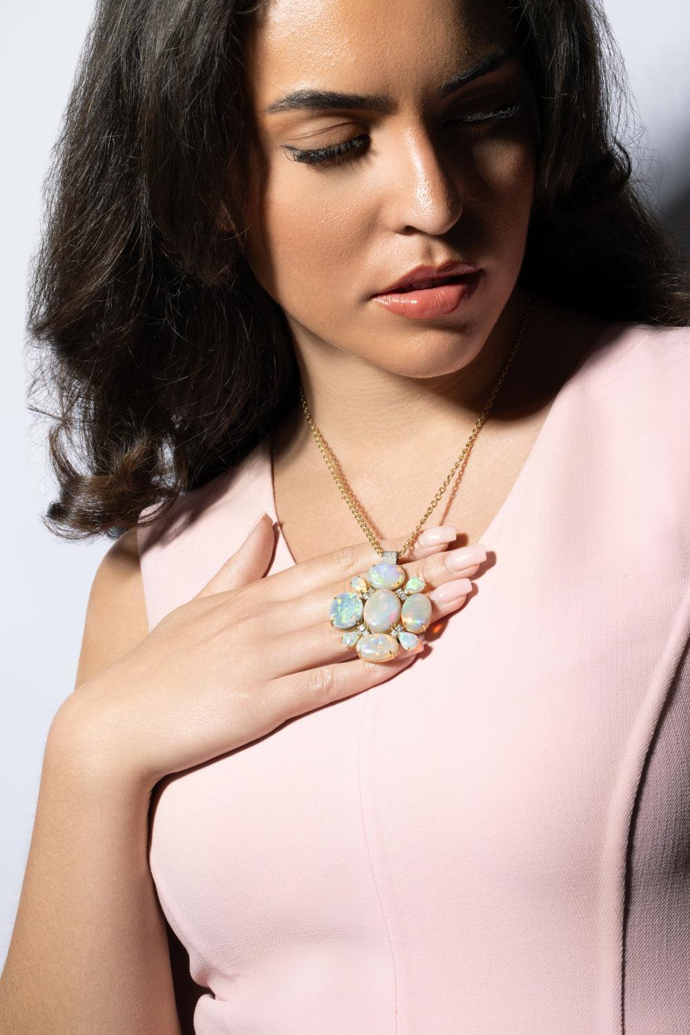 Diamond Opal Gemmy Gem Necklace - Image 3