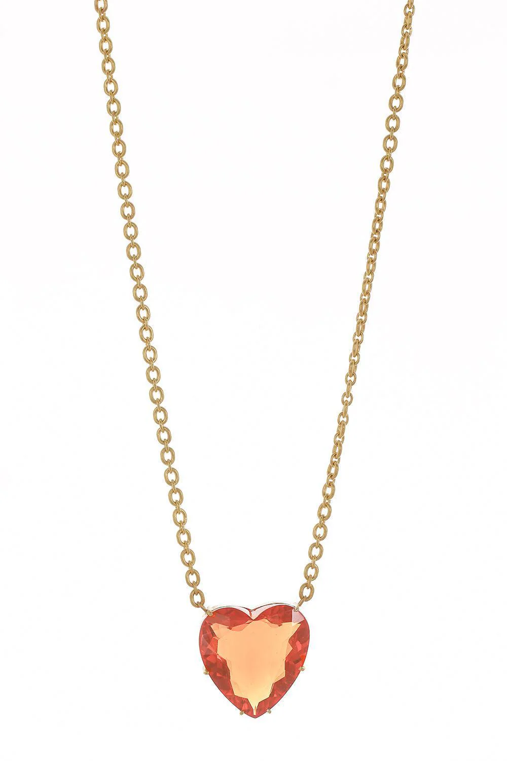 Fire Opal Love Necklace