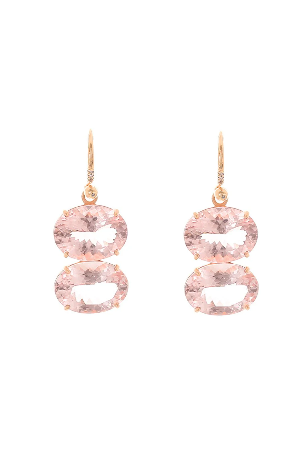 Gemmy Gem Double Stone Morganite Earrings