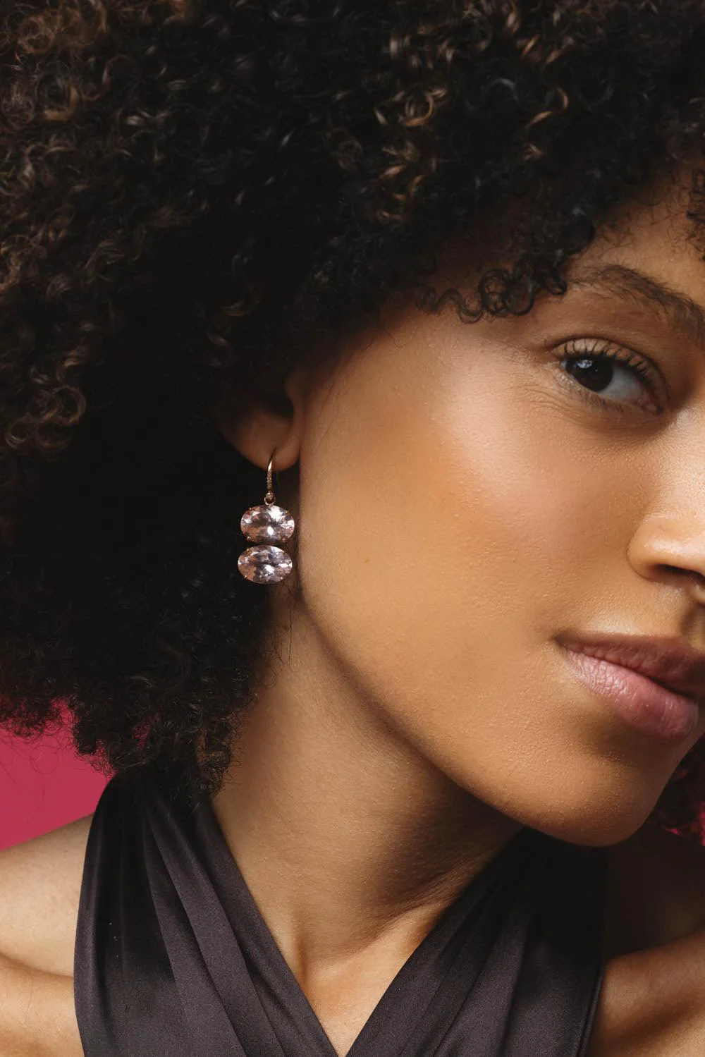 Gemmy Gem Double Stone Morganite Earrings - Image 2