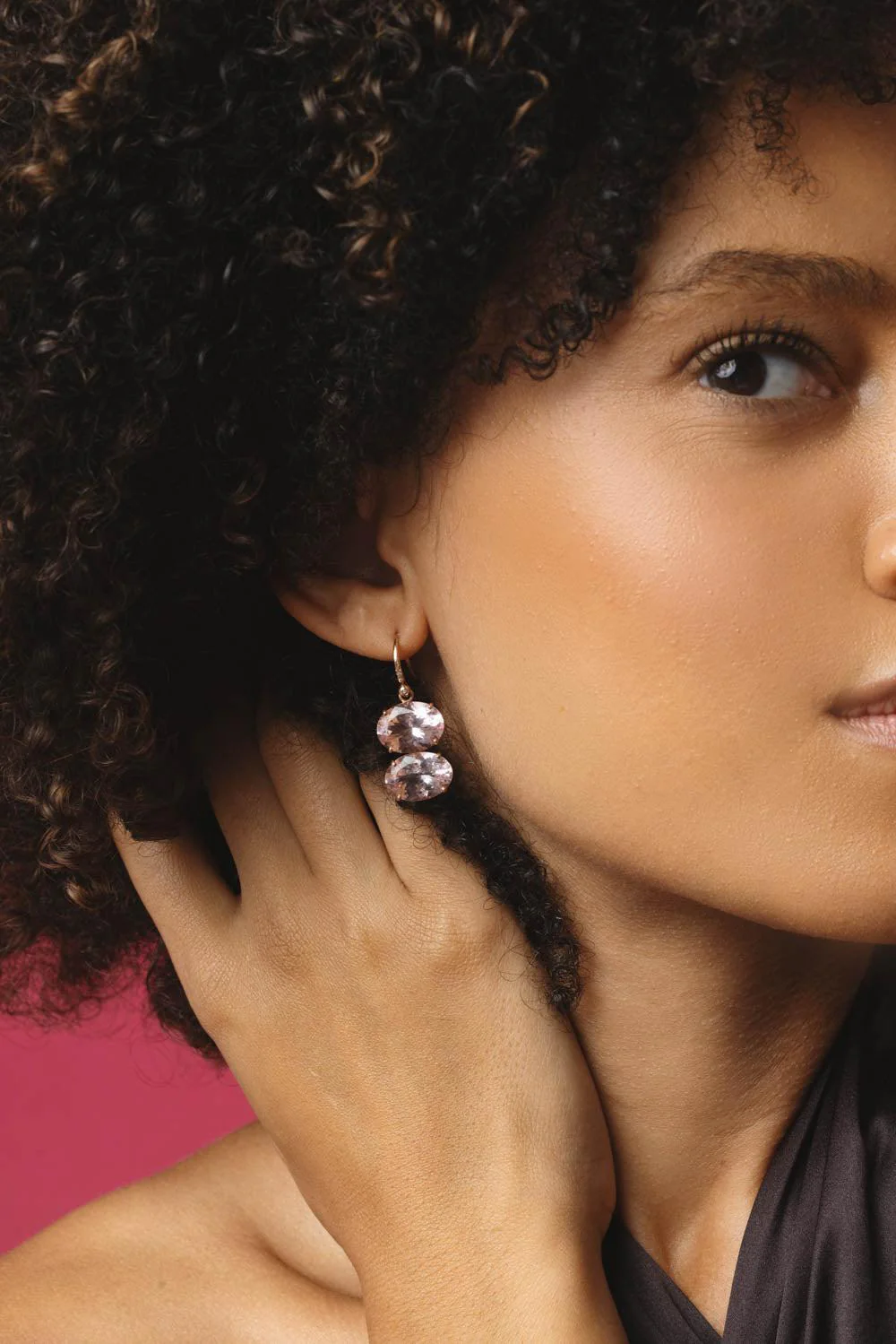Gemmy Gem Double Stone Morganite Earrings - Image 3