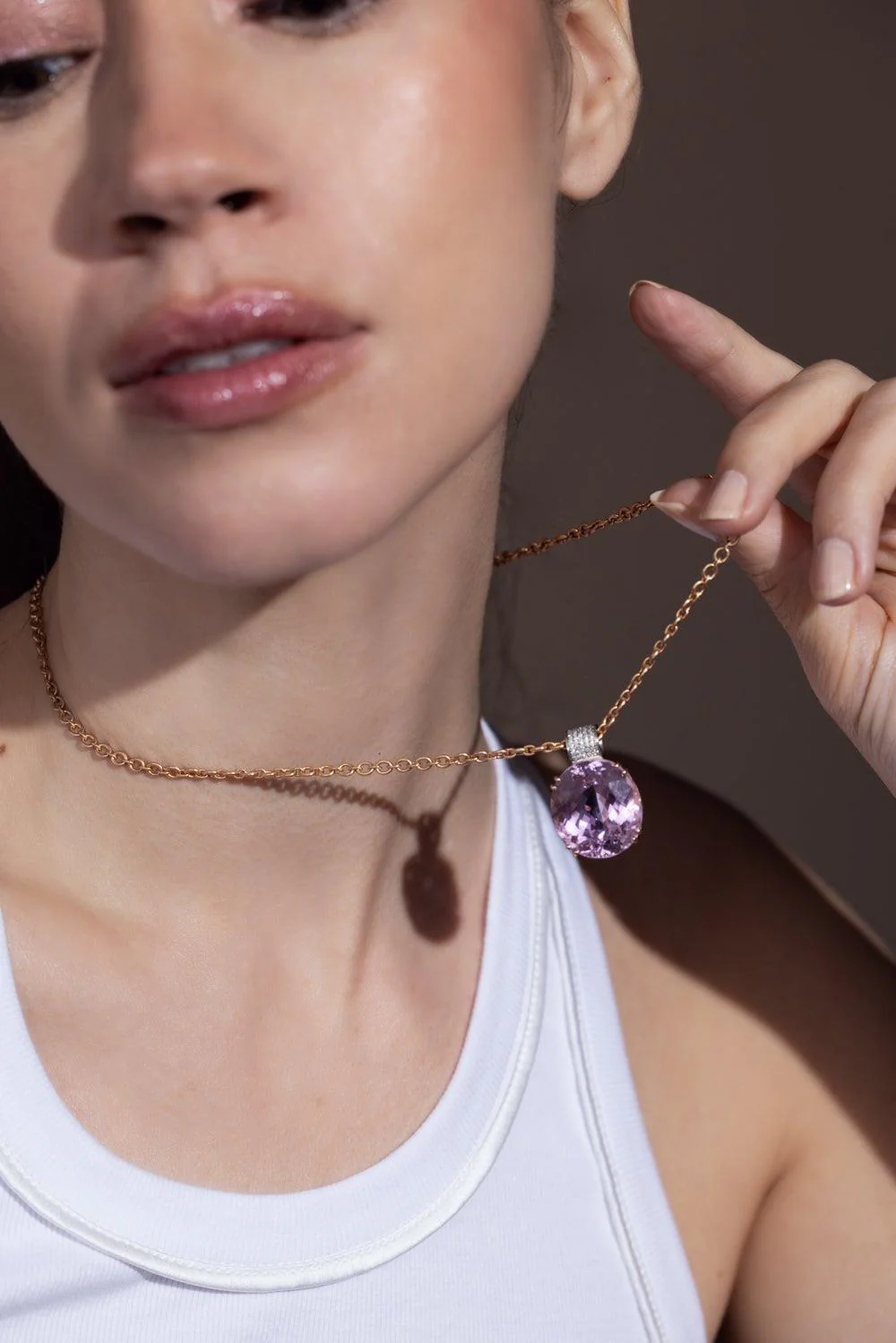 Gemmy Gem Kunzite Diamond Necklace - Image 2