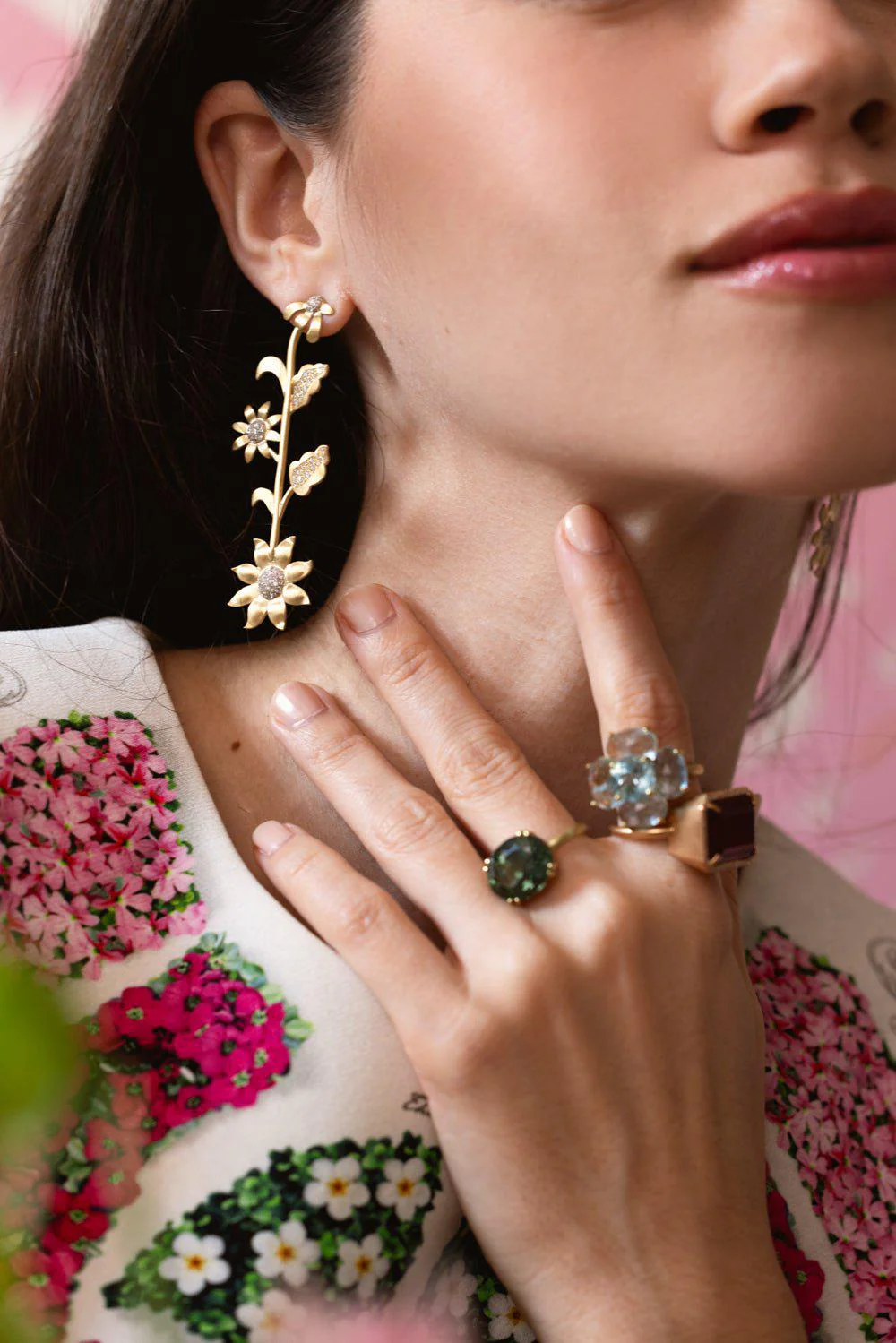 Golden Blossom Earrings - Image 3
