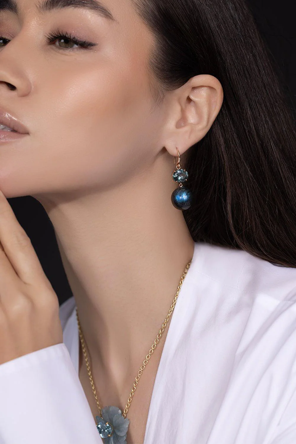 Gumball Tourmaline Sphere Earrings - Image 2