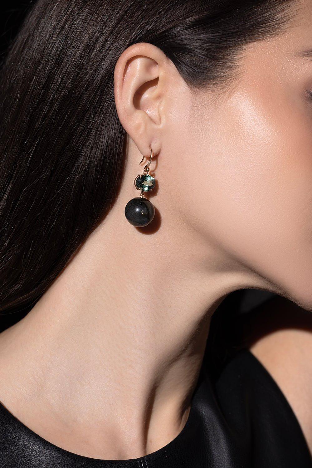 Gumball Tourmaline Sphere Earrings - Image 4
