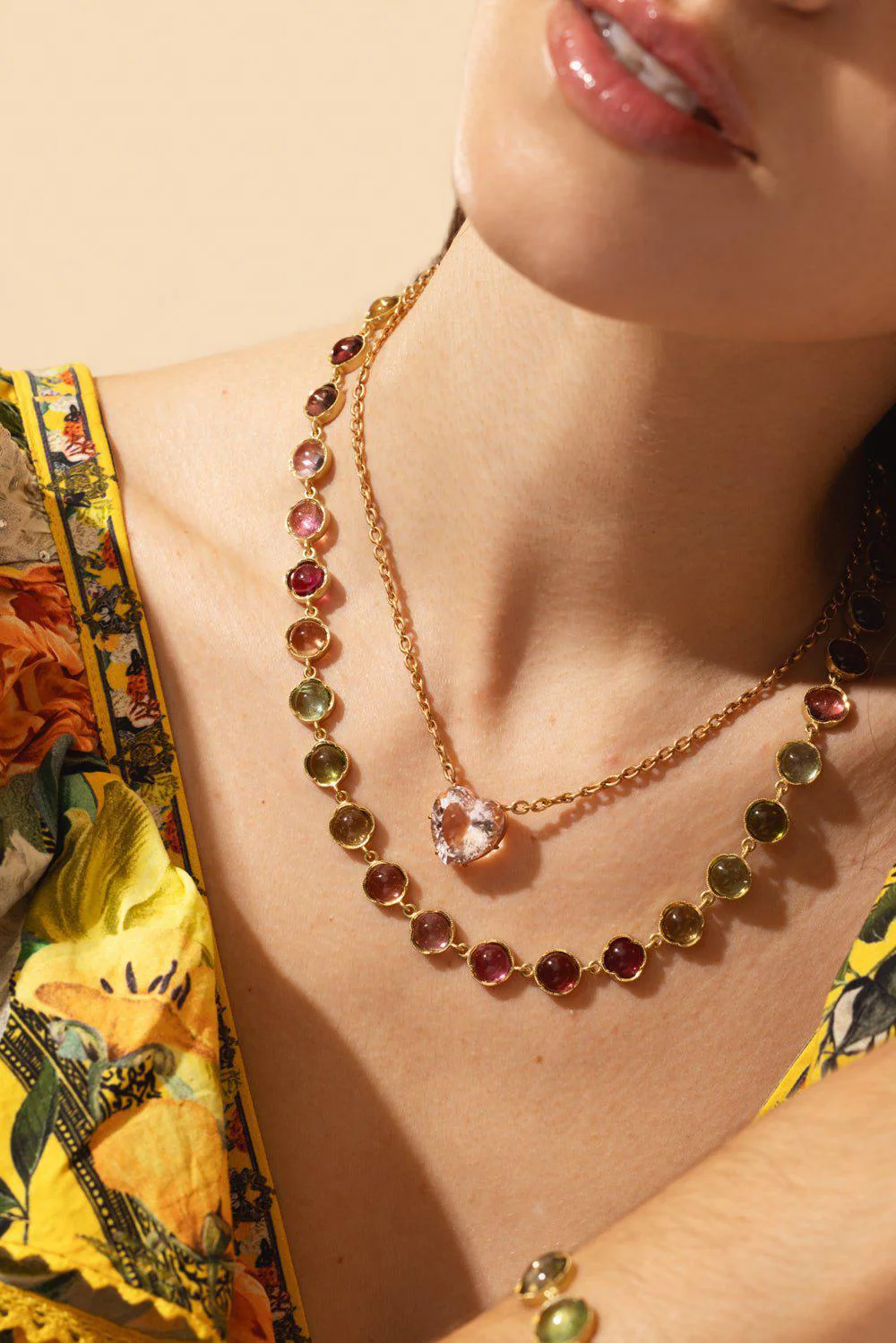 Medium Classic Link Mixed Tourmaline Necklace - Image 5