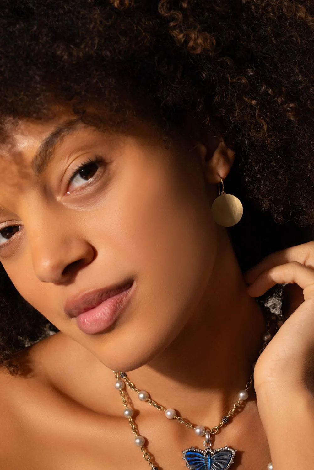 Medium Flat Circle Earrings - Image 3