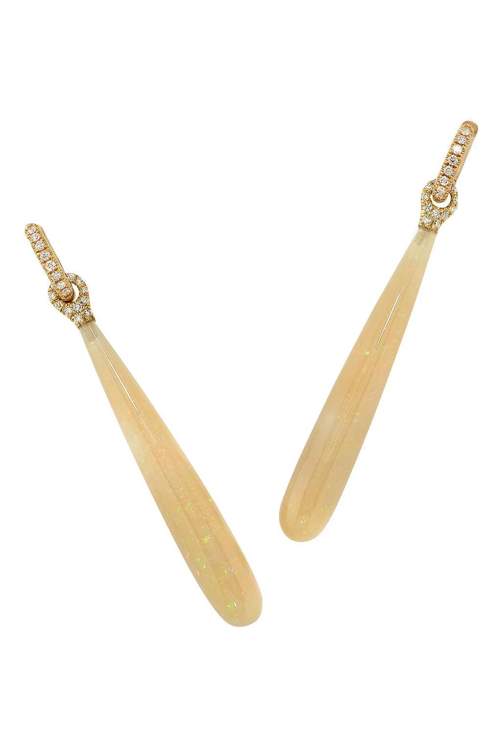 Opal Drop Huggie Earrings