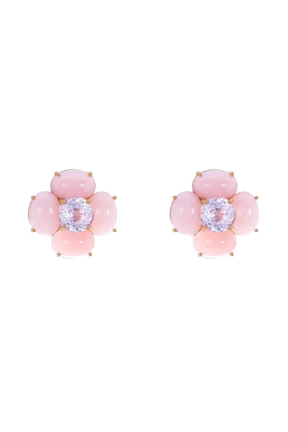 Pink Opal Kunzite Posy Earrings