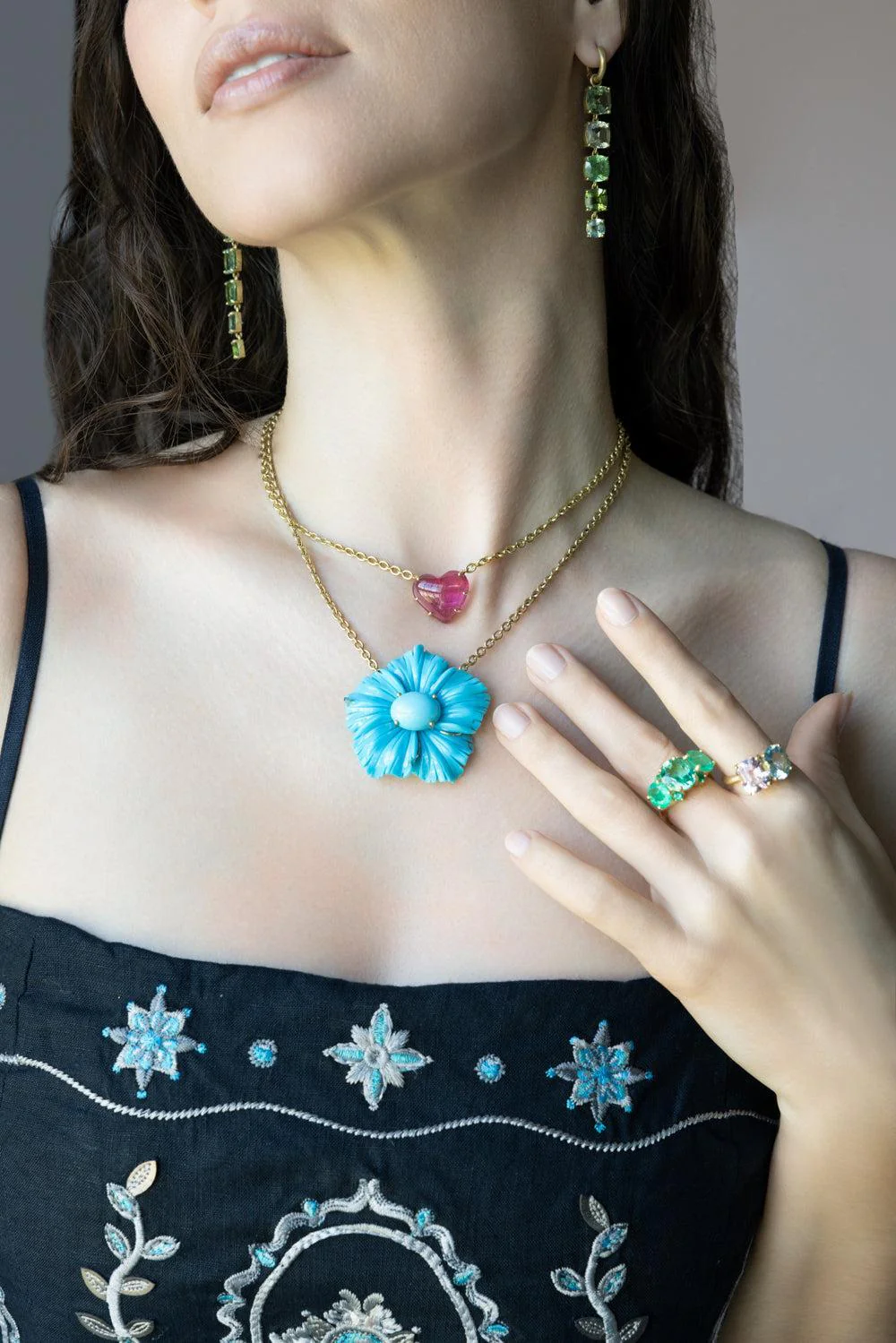 Pink Tourmaline Love Necklace - Image 4