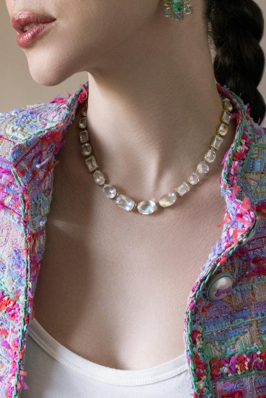 Rainbow Moonstone Gemmy Gem Necklace - Image 2