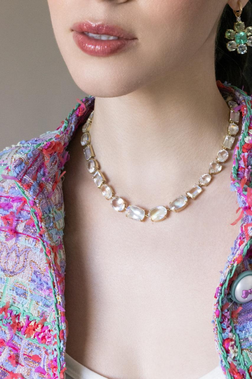Rainbow Moonstone Gemmy Gem Necklace - Image 3