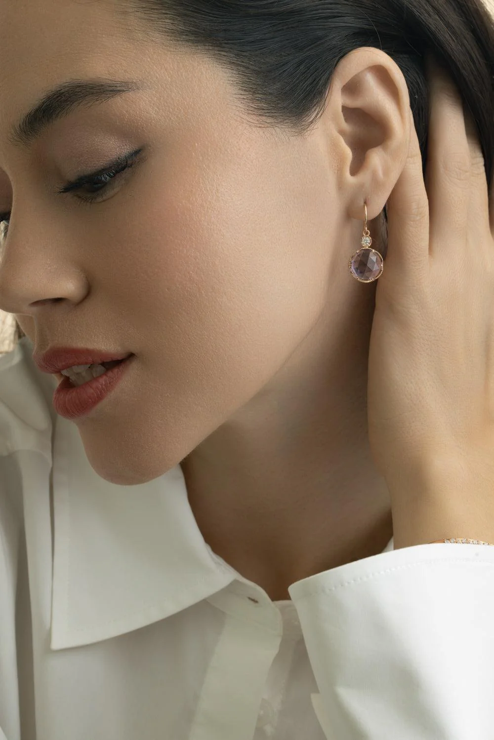 Rose Of France Drop Earrings - Image 4
