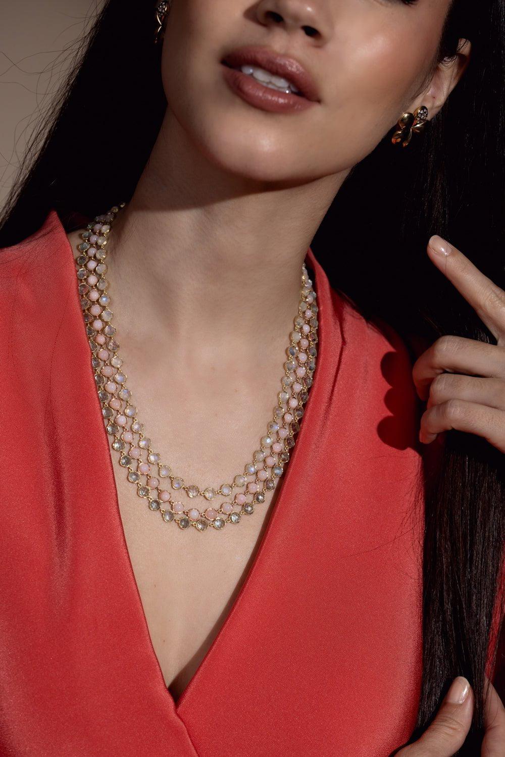 Small Classic Link Moonstone Necklace - Image 2